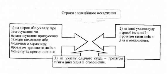 строки апеляційного оскарження