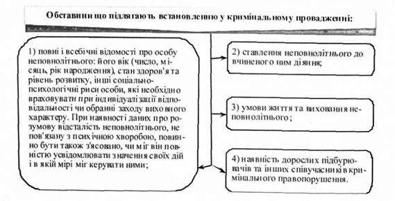 обставини, що підлягають встановленню у кримінальному провадженні: