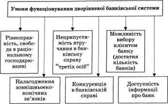 умови функціонування дворівневої банківської системи